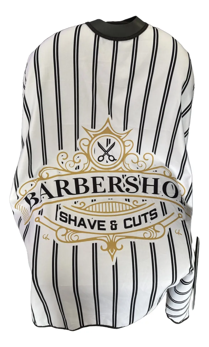 Capa barbercut  cuello silicona con botones