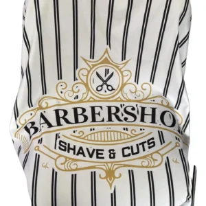 Capa barber cut  cuello silicona con botones